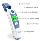 Forehead and Ear Thermometer for Baby, Fast Reading with Fever Alarm & Memories Recal