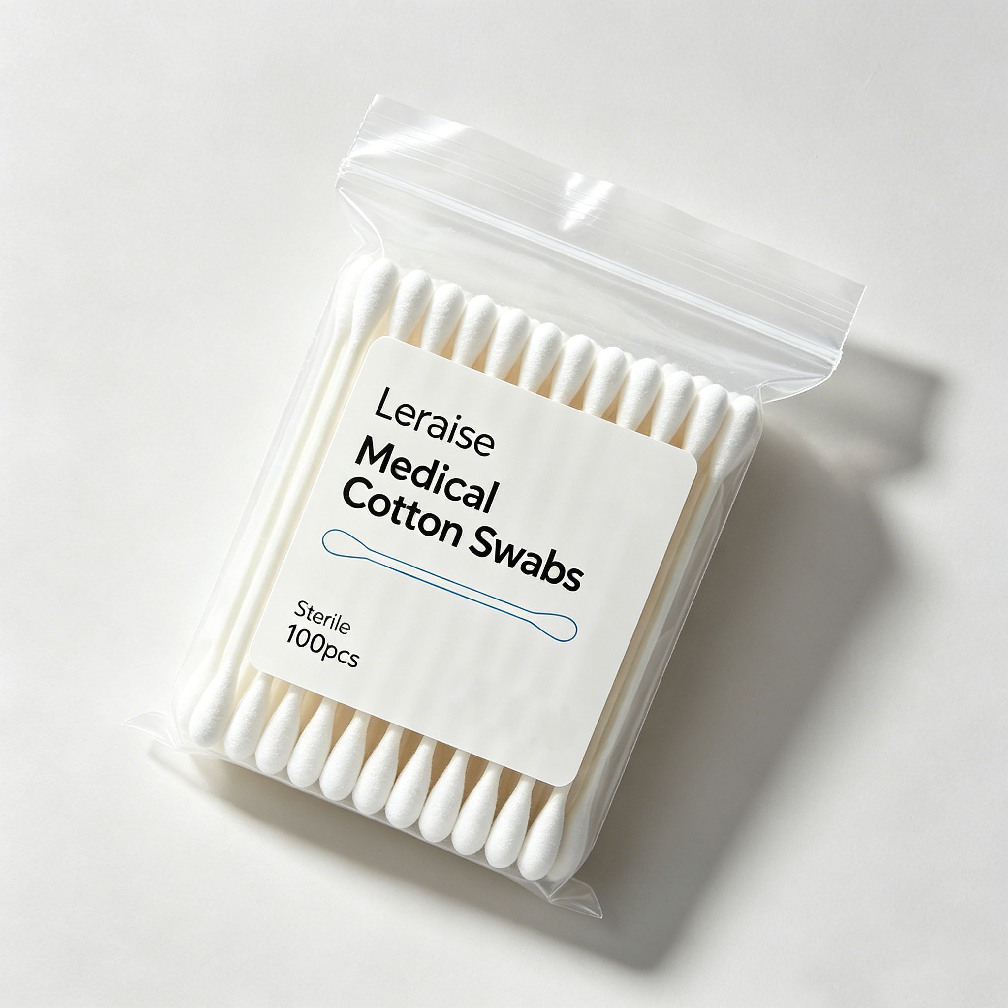 Disposable Medical Cotton Swabs Sterile Wooden Stick Cotton Buds