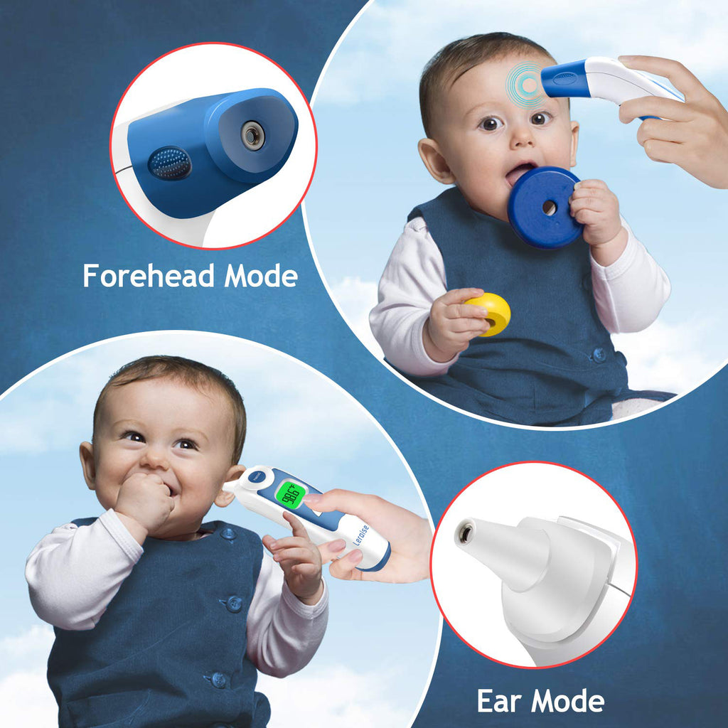 Forehead and Ear Thermometer for Baby, Fast Reading with Fever Alarm & Memories Recal