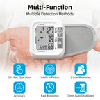 Wrist Blood Pressure Monitor for Home Use, Large LCD Display, 99 x 2 Sets Memory, 1 Carrying Case